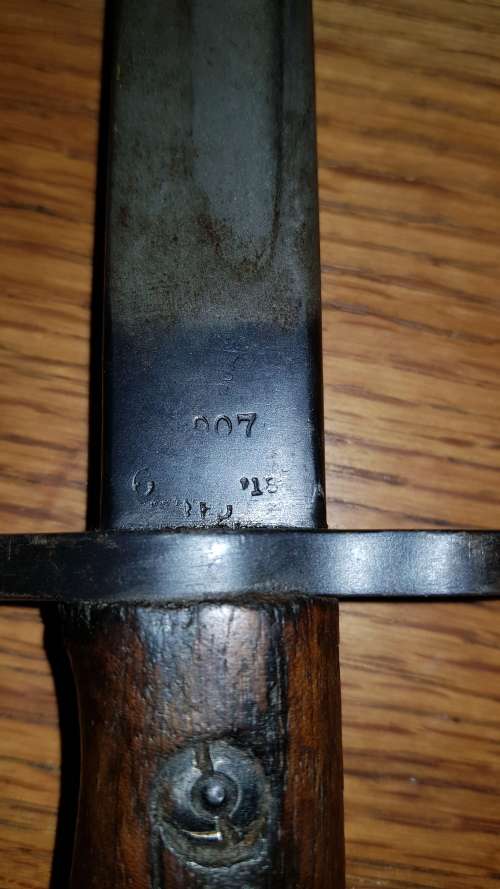 BRITISH 1907 BAYONET USED BY SOUTH AFRICA IN WW2