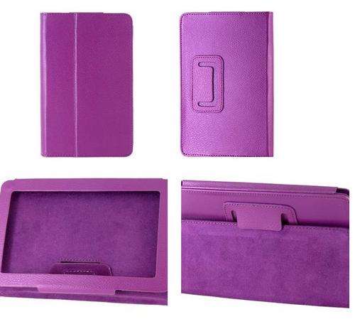 Protective PU Leather Flip Case for Kindle Fire (Purple) "with stand"