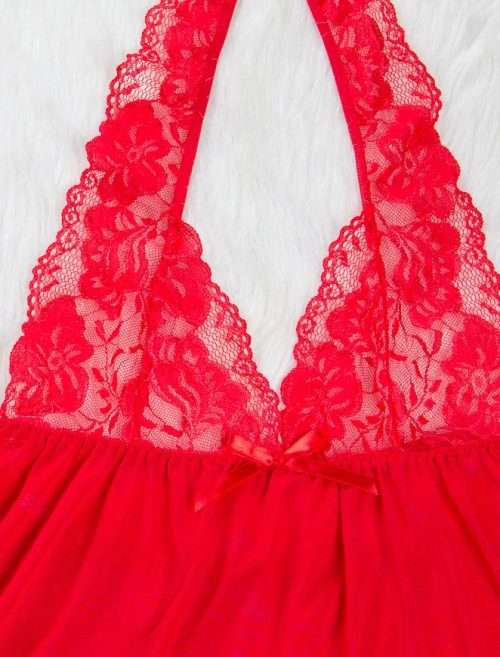 Hellahot Crimson Red Plus Size Babydoll Lingerie
