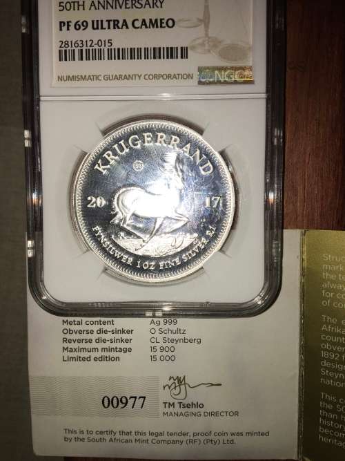 2017 PF69 Kruger Coin Certified