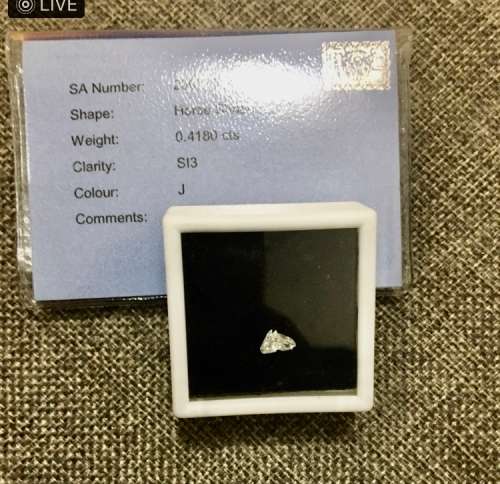 Extremely Rare 0.42ct EGL Certified Horse Head Cut Diamond Collectors Item
