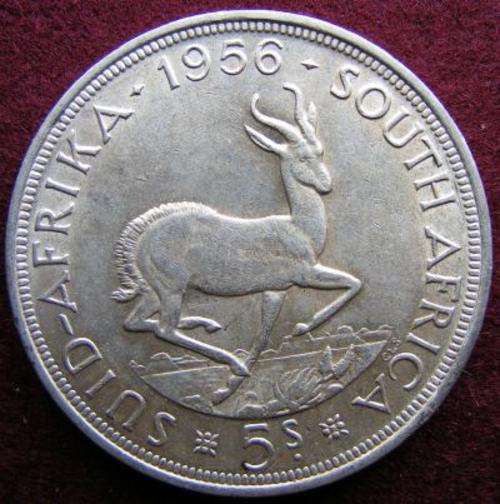 1956 SA Union  50% silver crown.  UNC