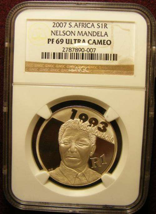 2007 MANDELA PROTEA nobel price winner.  NGC GRADED PF 69