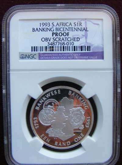 1993 SA R1 BANKING BICENTENNIAL NGC GRADED PROOF  PROTEA