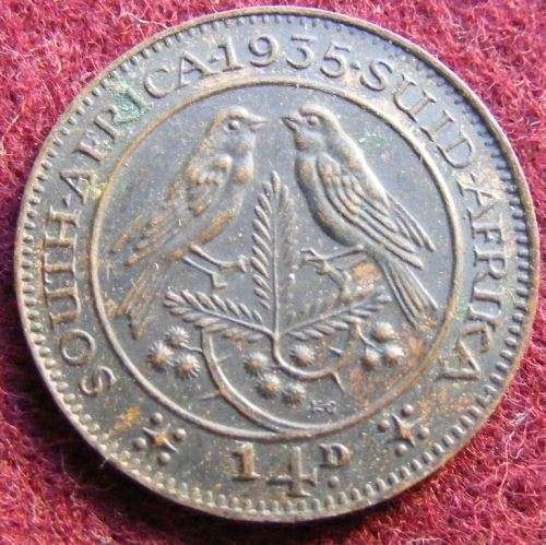 1935 SA UNION FARTHINGS.  VF  RARE WITH LOW MINTAGE OF 60786