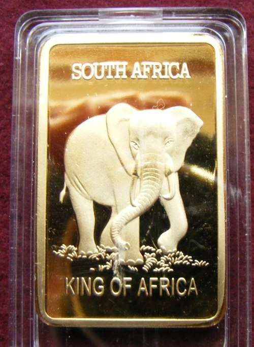 ELEPHANT GOLDPLATED 1 KG METAL BAR.  BEAUTIFUL.