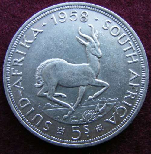 1958SA UNION CROWN. 50% silver .