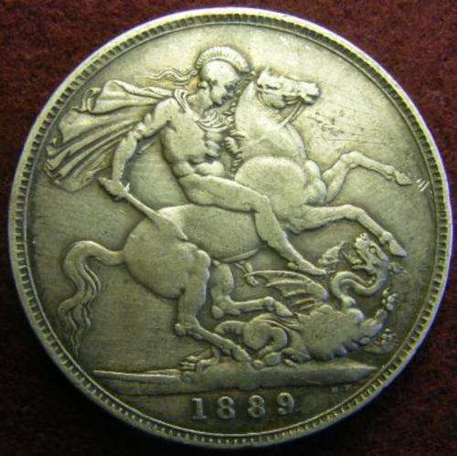 1889 VICTORIA CROWN   VF   A HISTORIC COIN IN PRETTY CONDITION