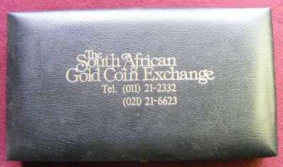 SA GOLD COIN EXCHANGE LEATHER CASE FOR EVALUATED PROOF KRUGER RANDS