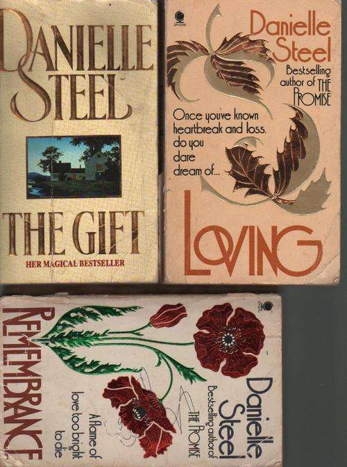 3 Danielle Steel Titles - The Gift, Remembrance & Loving