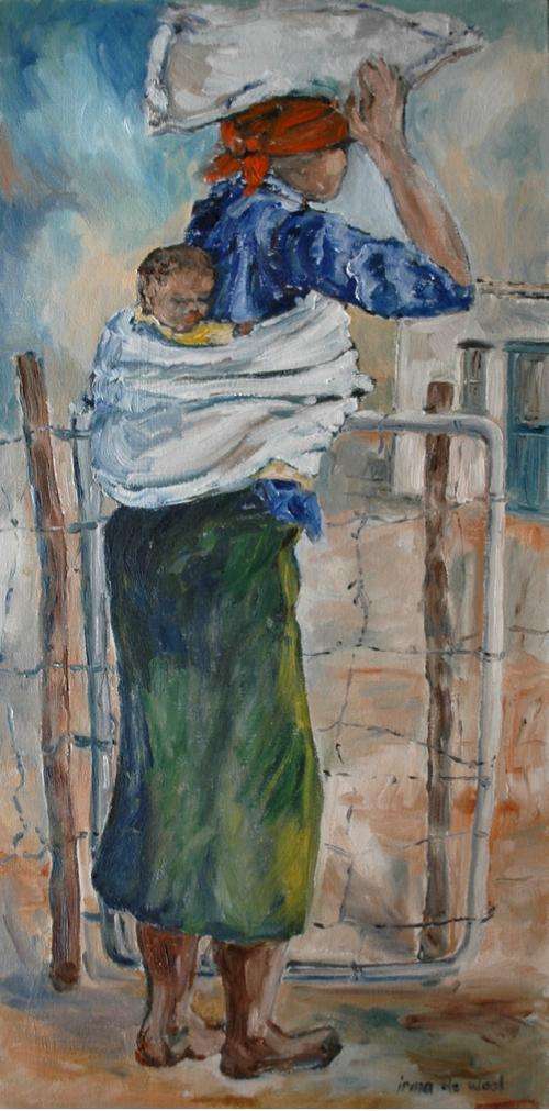 *** IRMA DE WAAL *** BEAUTIFUL *** 'AT THE GATE' *** LARGE ***