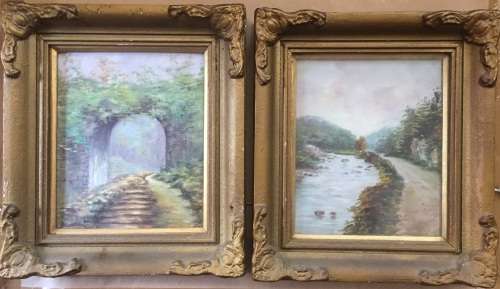 *** ORIGINAL ARTWORK  SCOTLAND (1 of 2) - Old Signed Watercolour - ornate frame