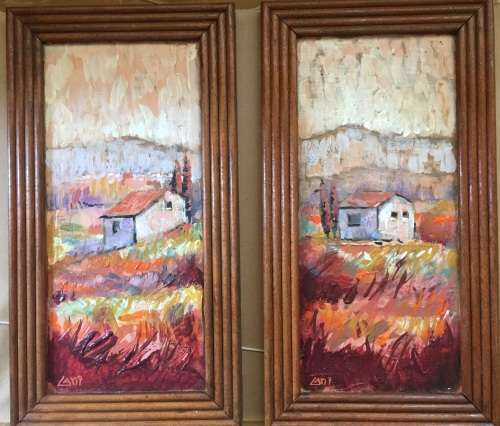 *** LANI*** ACRYLIC *** FRAMED *** 400mm x 210mm (2 available, bid per painting)