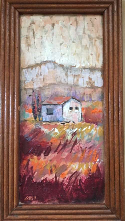 *** LANI*** ACRYLIC *** FRAMED *** 400mm x 210mm (2 available, bid per painting)