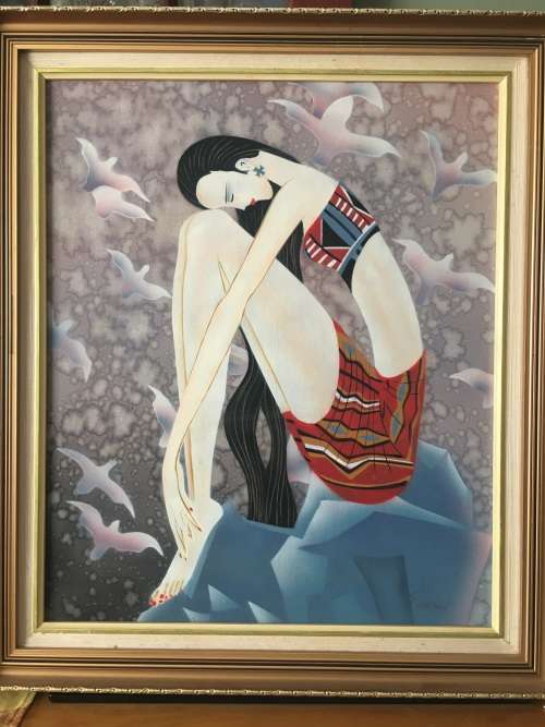 BEAUTIFUL LARGE ORIGINAL OIL - FRAMED - SEE SIGNATURE!