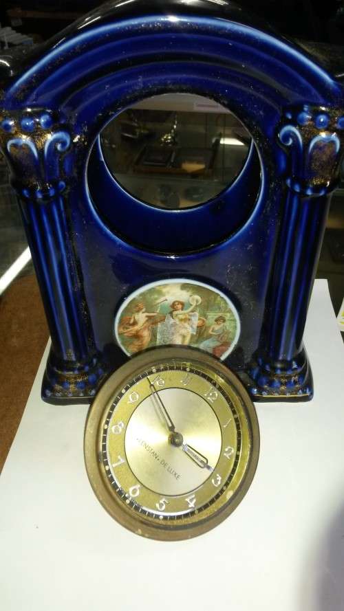 TOKE-ON-TRENT EMPIRE WORKS (ENGLAND) VASE and clock