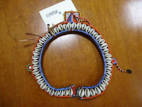 Orange and Blue Tribal Necklace