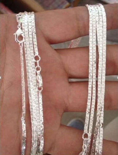 45CM SILVER FLAT CHAIN