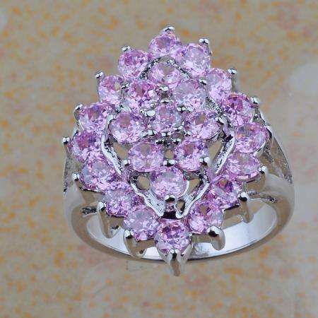FIRE PINK TOPAZ RING SIZE 8.5