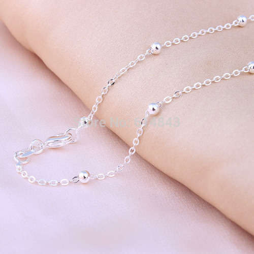 75CM SILVER BALL ROLO NECKLACE 30INCH