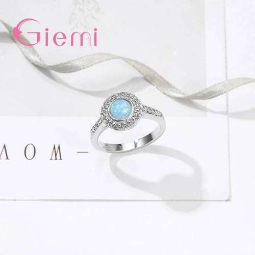 ELEGANT OPAL CZ RING