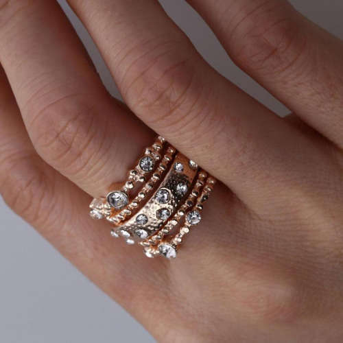 ROSE GOLD PLATED STACKER RINGS