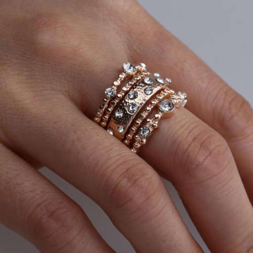 ROSE GOLD PLATED STACKER RINGS