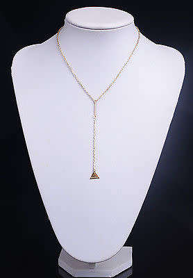 GEOMETRIC TRIANGLE COLLAR NECKLACE GOLD PLATED