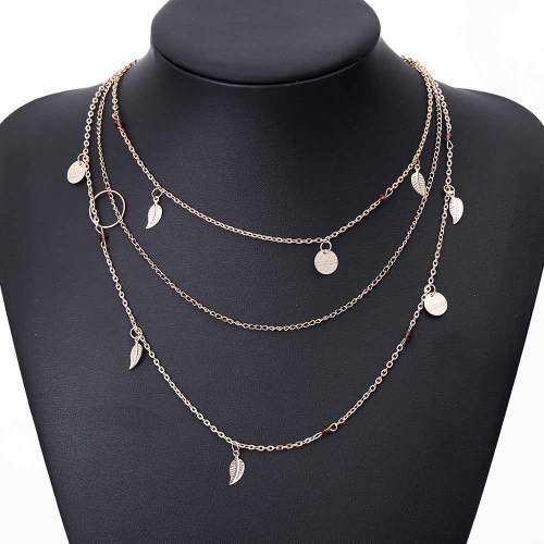 MULTI LAYER CHAIN NECKLACE - GOLD PLATED