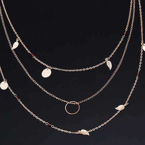 MULTI LAYER CHAIN NECKLACE - GOLD PLATED