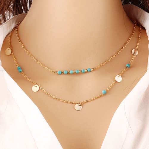 MULTI LAYER CHAIN NECKLACE - GOLD PLATED