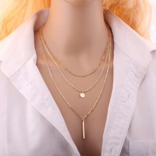 3  LAYER CHAIN NECKLACE - GOLD PLATED
