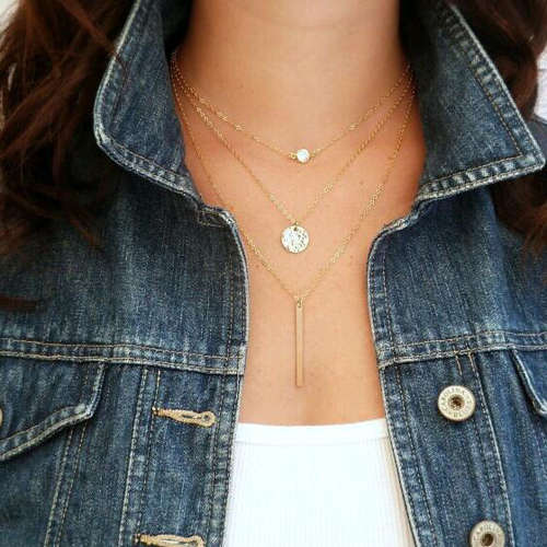 3  LAYER CHAIN NECKLACE - GOLD PLATED