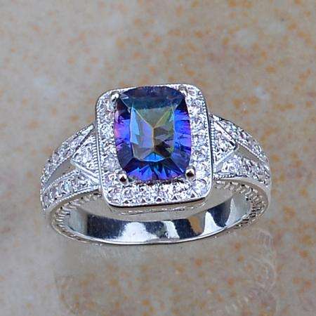 FIRE RAINBOW TOPAZ RING SIZE 8.5