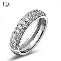 SILVER DIAMOND CZ GOLD PLATED RING SIZE 8