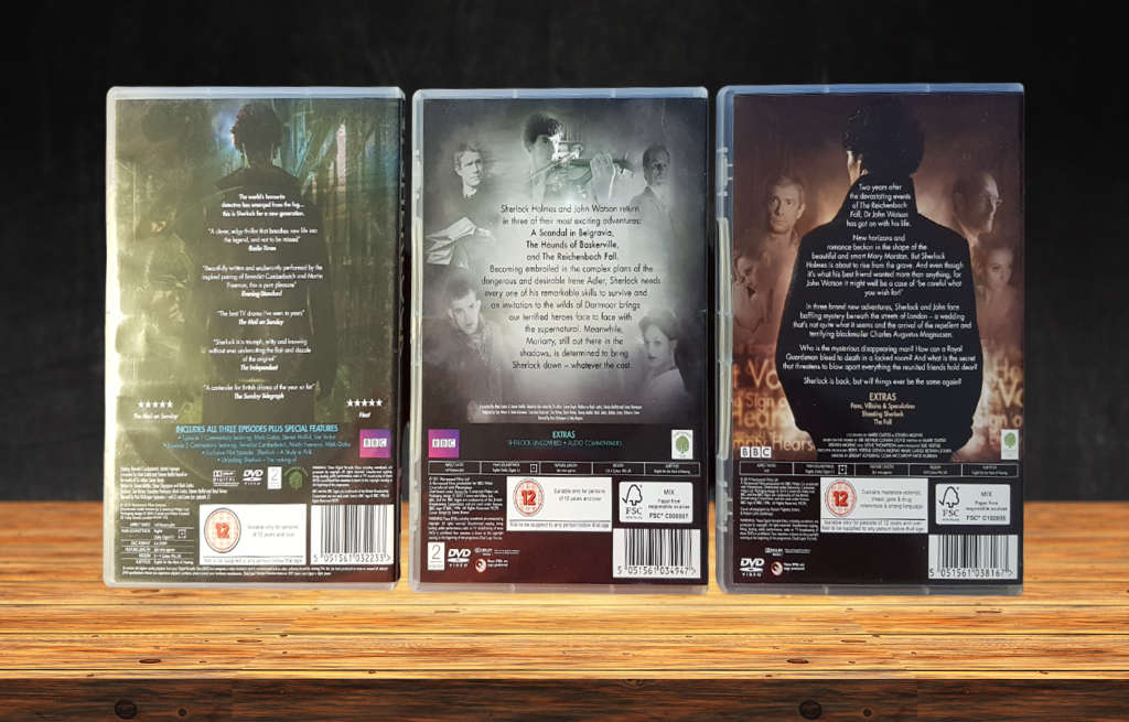 Sherlock Season 1, Season 2, and Season 3 - DVDs