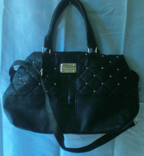 Black handbug with stud detail