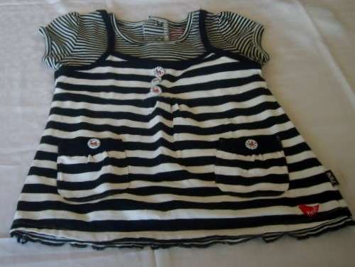 Pumpkin Patch Tshirt dress. Black and white stripes. 24 months