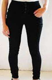 High top black jean 3 button. Size 28