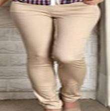 Sheen skinny khaki pants, with gold belt  Size 38