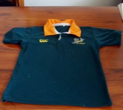 SA rugby Tshirt. Super small; nice size for display Condition: good