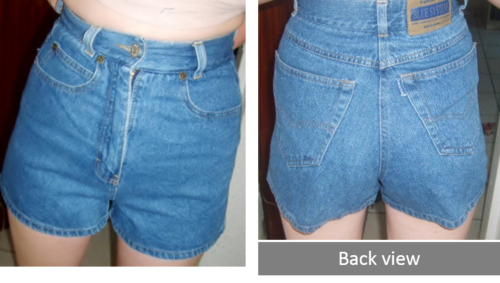 DENIM SHORT. BLUE SYSTEM. SIZE 8. AS NEW