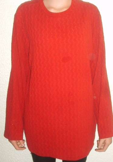 RED LONG SLEEVE  TOP. MERIEN HALL CASUALS.  SIZE XL  AS NEW