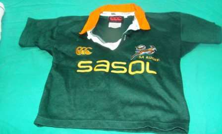 SASOL RUGBY T. KIDS 2 YEAR. CONDITION: AS NEW