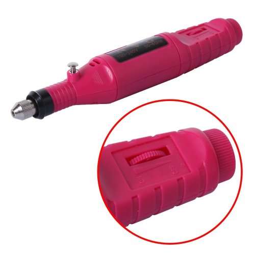 Rotary Variable Speed Detail Carver Pen Shape Nail Art Drill -PINK