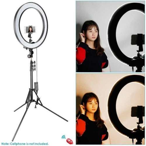 Dimmable LED Ring Light with Stand Light 10inch