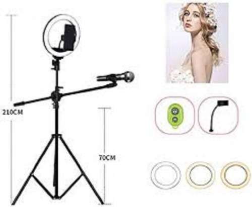 Dimmable LED Ring Light with Stand Light 10inch