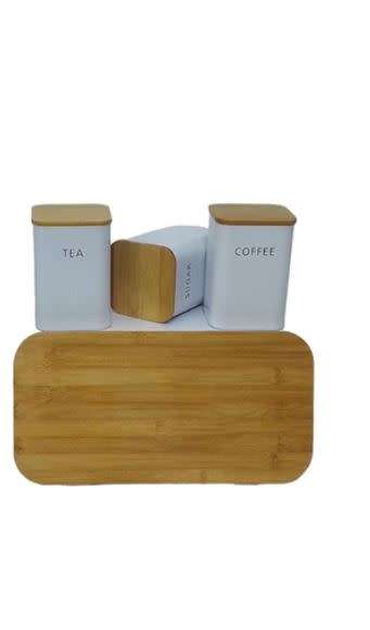Bread Bin with Storage Canisters