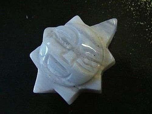 Blue Lace Agate Sun Pendant