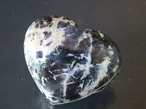 Sodalite Heart Carving